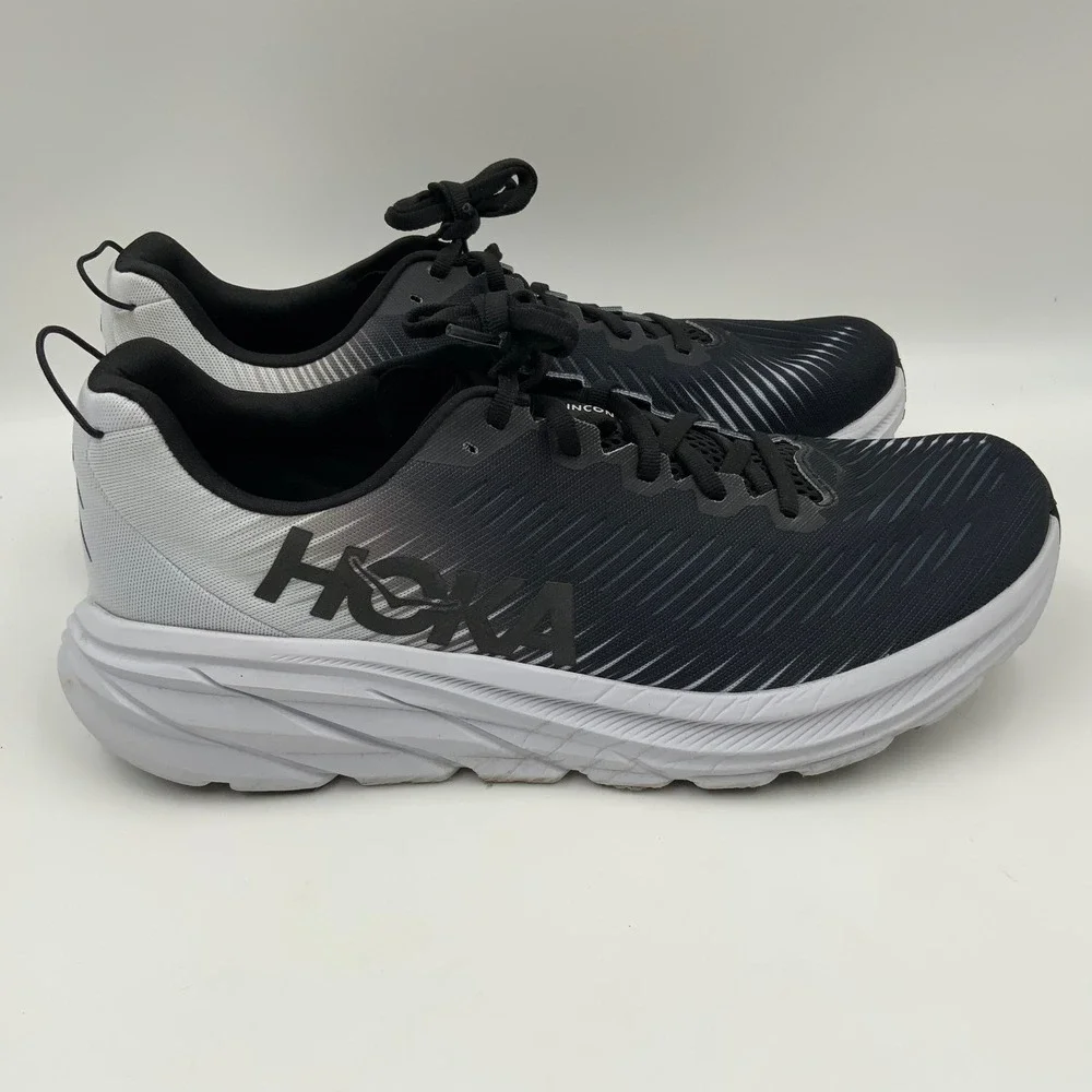 Hoka Rincon 3 Men's Running Shoes Black White Lightweight Size XX‎